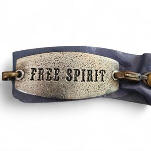 Free Spirit Soft Blue Leather Bracelet